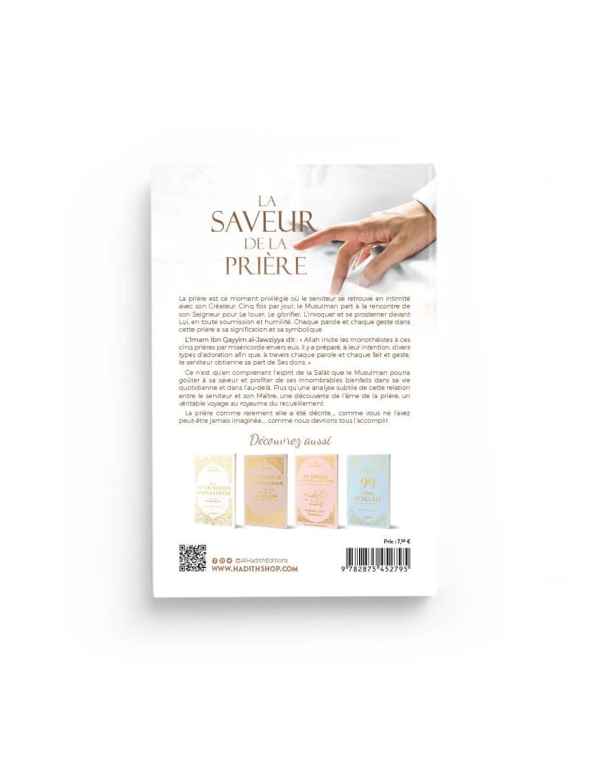 La saveur de la prière - Ibn Al-Qayyim Al-Jawziyya - al-Hadith Al-Hadîth Livre > Islam > Foi et Spiritualité 9782356353719 Librairie Musulmane Al-imen