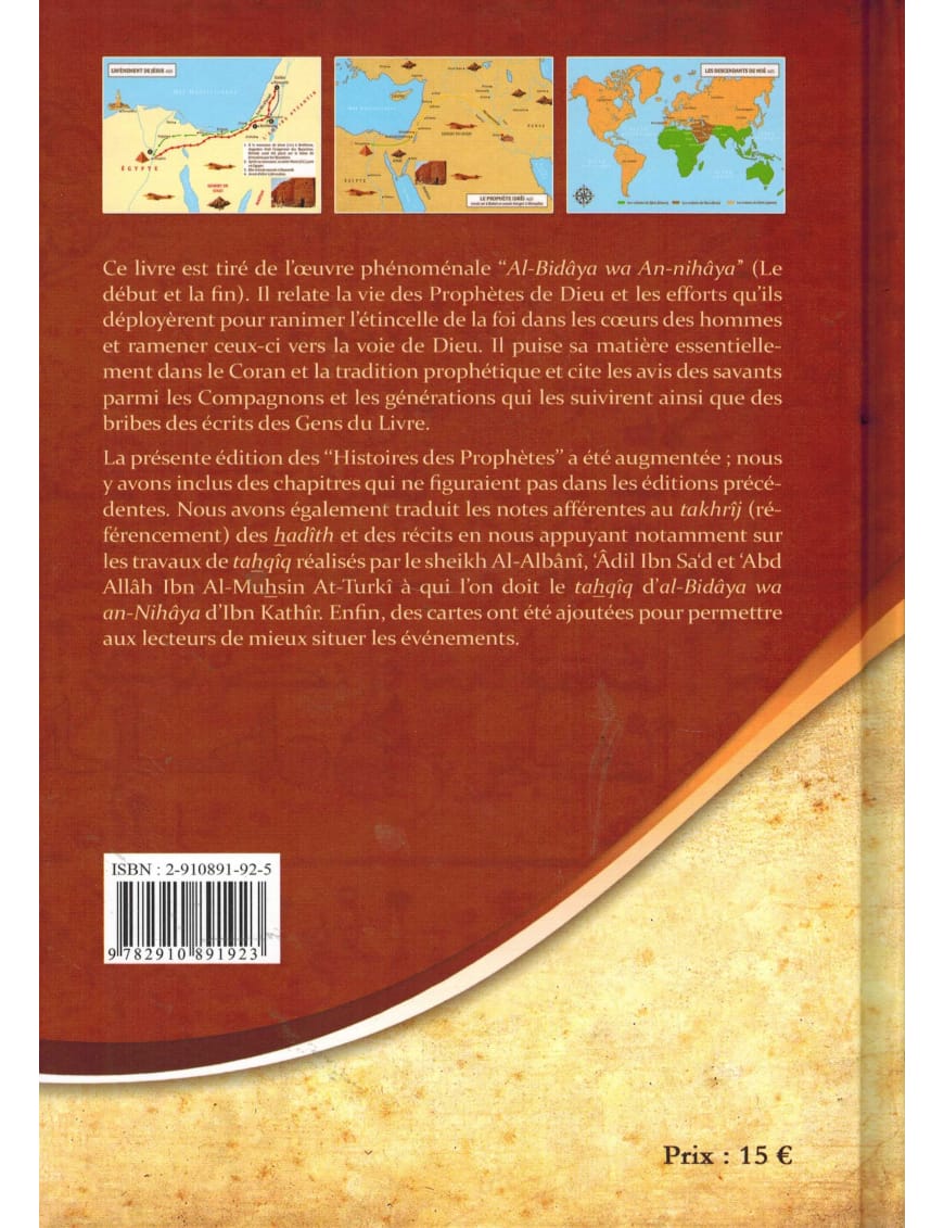 Les Histoires des Prophètes - petit format - Ibn Kathir - Maison d'Ennour - IIPH IIPH Livre > Islam > Biographie 9786035013383 Librairie Musulmane Al-imen