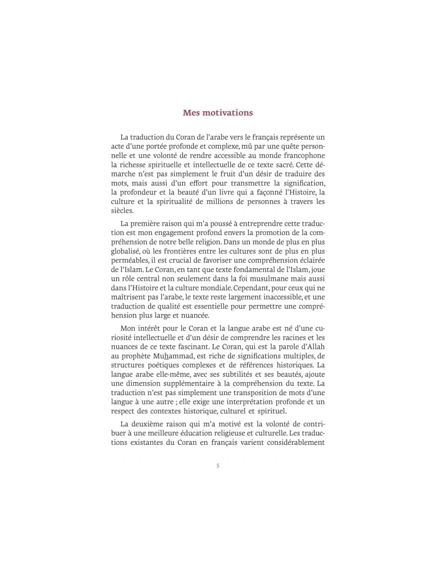 Mon Coran en français expliqué, tafsir - couleur rose - Al Imam - Librairie Musulmane Al-imen