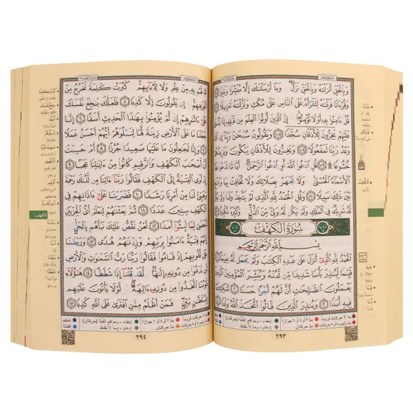 Tajweed Quran in Leather Zipped case - HAFS ( with words meanings and topics index ), size: 10x14 cm