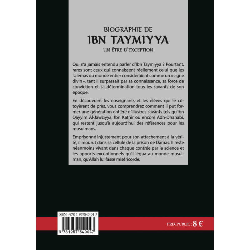 Biographie de Ibn Taymiyya - un être d’exception, Collection figures musulmans - éditions Albidar verso