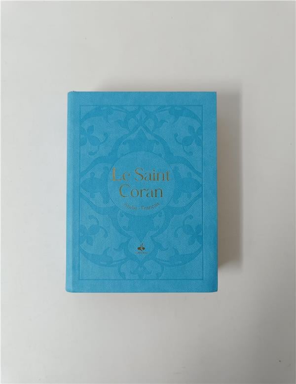 Le Saint Coran Bilingue (Arabe - Français) - Poche (Pages Dorées) - Turquoise - (Éditions Al Bouraq)
