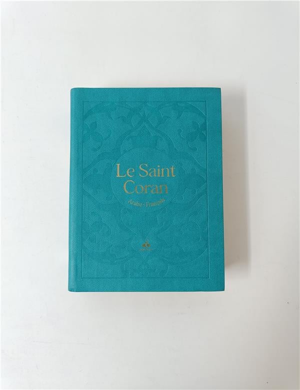 Le Saint Coran Bilingue (Arabe - Français) - Poche (Pages Dorées) - Vert Clair - (Éditions Al Bouraq)