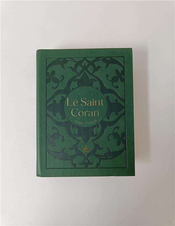 Le Saint Coran Bilingue (Arabe - Français) - Poche (Pages Dorées) - Vert Foncé - (Éditions Al Bouraq)