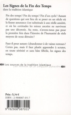 Verso du livre Les signes de la fin des Temps dans la tradition islamique - Penot Abdallah - Éditions Alif