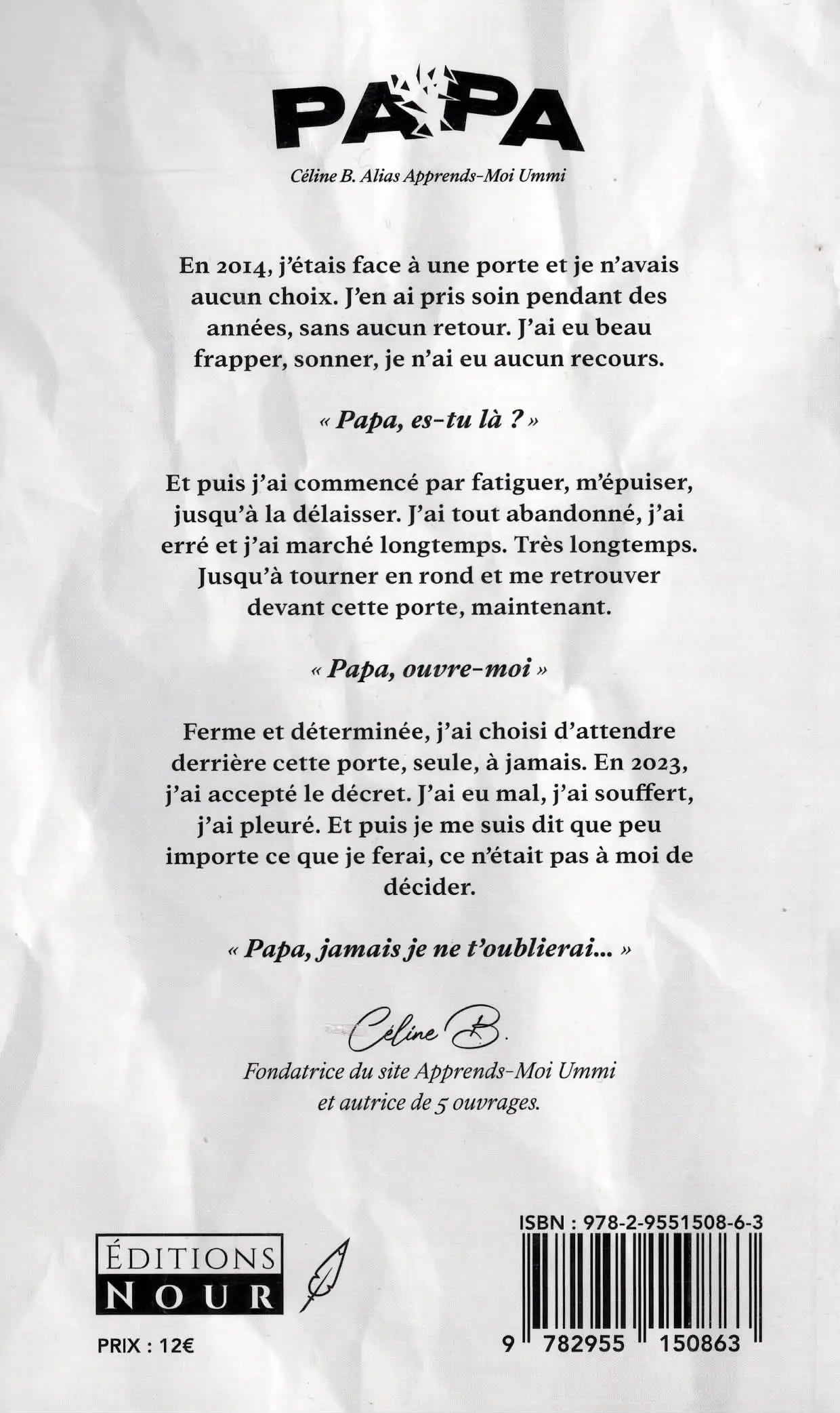 Papa par Céline B. (Apprends-moi Ummi) Verso