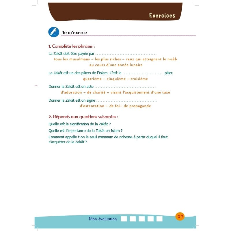 Arc-en-ciel 5 - Manuel d'enseignement des bases de l'Islam - Editions Al-Hadîth Al-Hadîth Livre Islam Enfant 9782875452542 Librairie Musulmane Al-imen