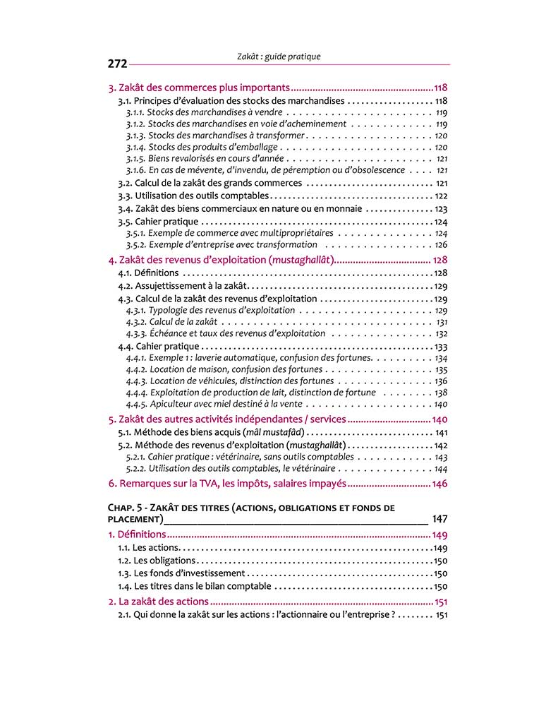 Table des matières Zakât, guide pratique (Livre 2) écrit par Mostafa Brahami - Tawhid 4