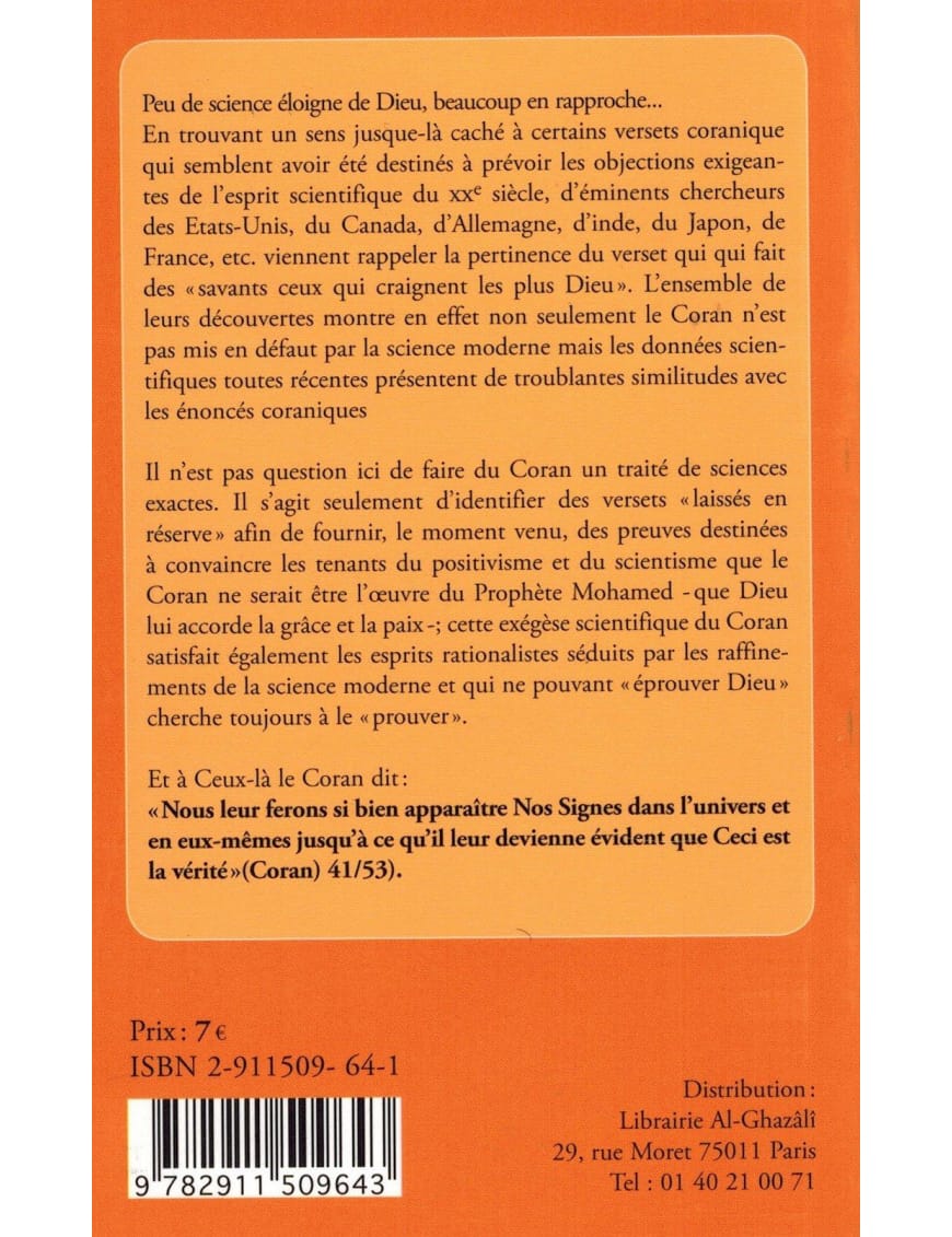 Ceci est la Vérité - Les hommes de science face au Coran - Abdel-Majid Zendani - Iqra - Éditions Iqra Iqra Livre > Islam > Essai 9782911509643 Librairie Musulmane Al-imen