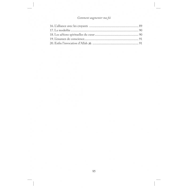 Comment augmenter ma foi - Muhammad Sâlih al-Munajjid Al-Hadîth Livre > Islam > Foi et Spiritualité 9782875452603 Librairie Musulmane Al-imen