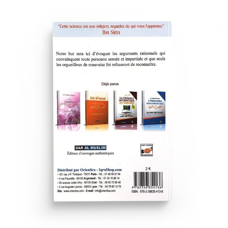 Comment j'ai connu Allah? (Souple) - Cheukh 'Abd Ar-Rahman As-Sa'dî - Dar Al Muslim Dar Al-Muslim Livres > Islam > Hadith 9782356354136 Librairie Musulmane Al-imen