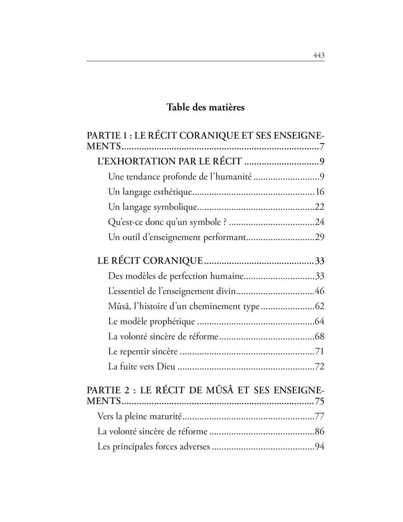 Du cheminement spirituel de Mûsâ - Éditions Tawhid Tawhid Livre > Islam > Foi et Spiritualité 9782848624402 Librairie Musulmane Al-imen