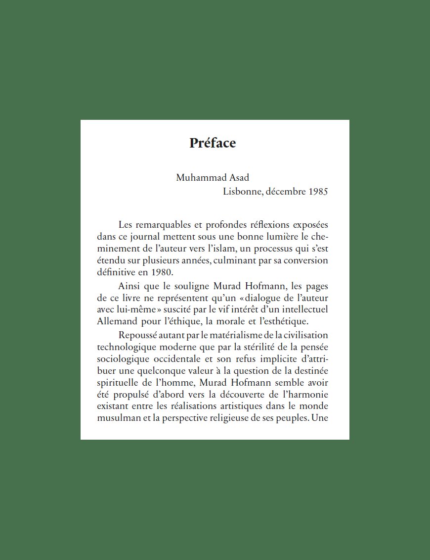 Journal d'un musulman Allemand - Murad Wilfried Hofmann - éditions Héritage - Al-Bayyinah Al-Bayyinah Livre > Islam > Essai 9782493295132 Librairie Musulmane Al-imen