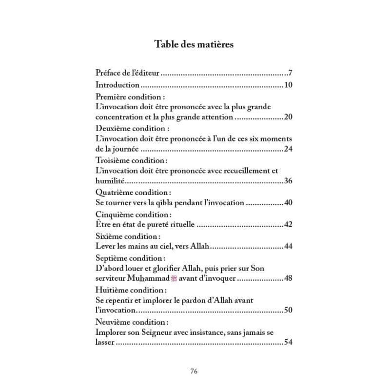 L'invocation qui n'est jamais rejetée - 'Abd Ar-Razzaq al-Badr - Editions al-hadith Al-Hadîth Livres > Islam > Invocations (Dou'as) 9782875451989 Librairie Musulmane Al-imen