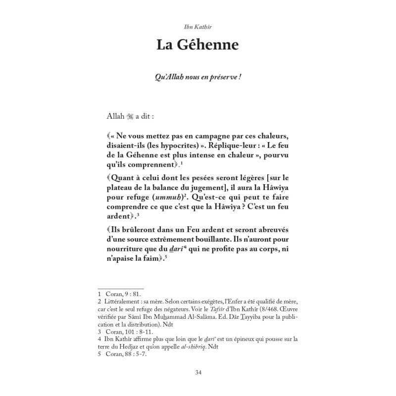 La description authentique de L'ENFER &amp; SES SUPPLICES - IBN KATHÎR - Editions al-hadith Al-Hadîth Livre > Islam 9782875453839 Librairie Musulmane Al-imen