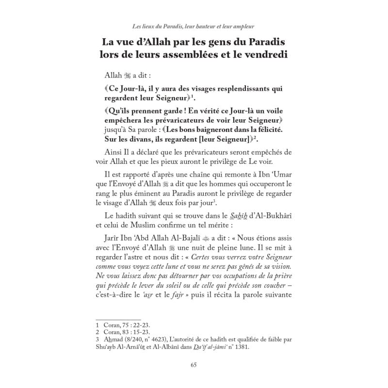 La description authentique du PARADIS &amp; SES DÉLICES - IBN KATHÎR - Editions al-hadith Al-Hadîth Livre > Islam 9782875453822 Librairie Musulmane Al-imen