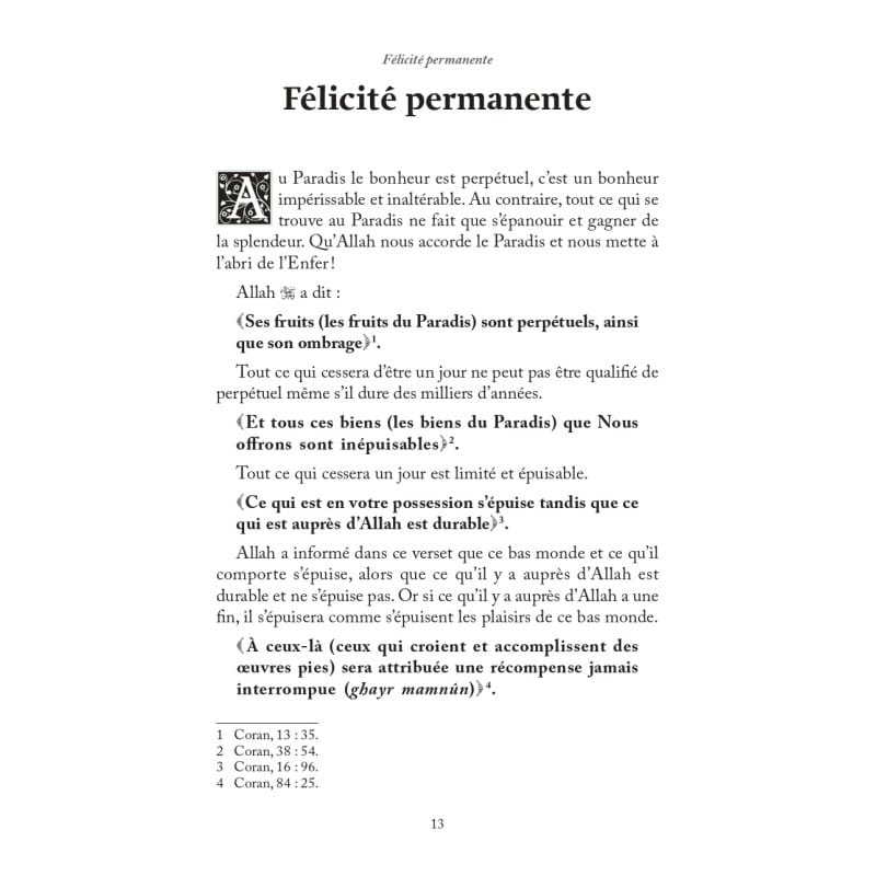 La description authentique du PARADIS &amp; SES DÉLICES - IBN KATHÎR - Editions al-hadith Al-Hadîth Livre > Islam 9782875453822 Librairie Musulmane Al-imen