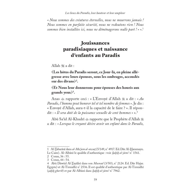 La description authentique du PARADIS &amp; SES DÉLICES - IBN KATHÎR - Editions al-hadith Al-Hadîth Livre > Islam 9782875453822 Librairie Musulmane Al-imen