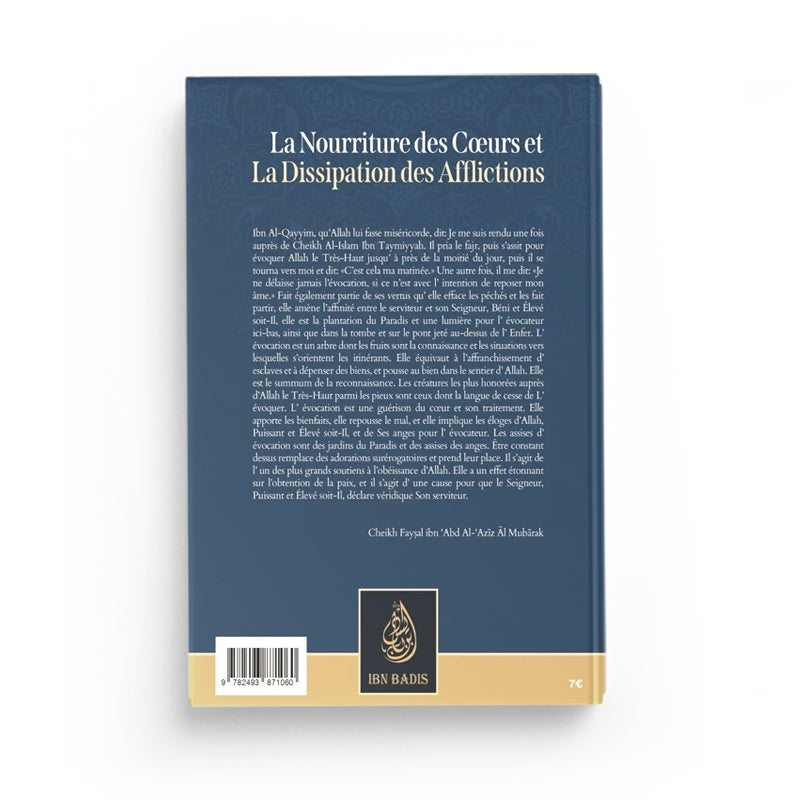 Verso La Nourriture des cœurs et la dissipation des afflictions - Cheikh Faysal al Mubārak - Éditions Ibn Badis