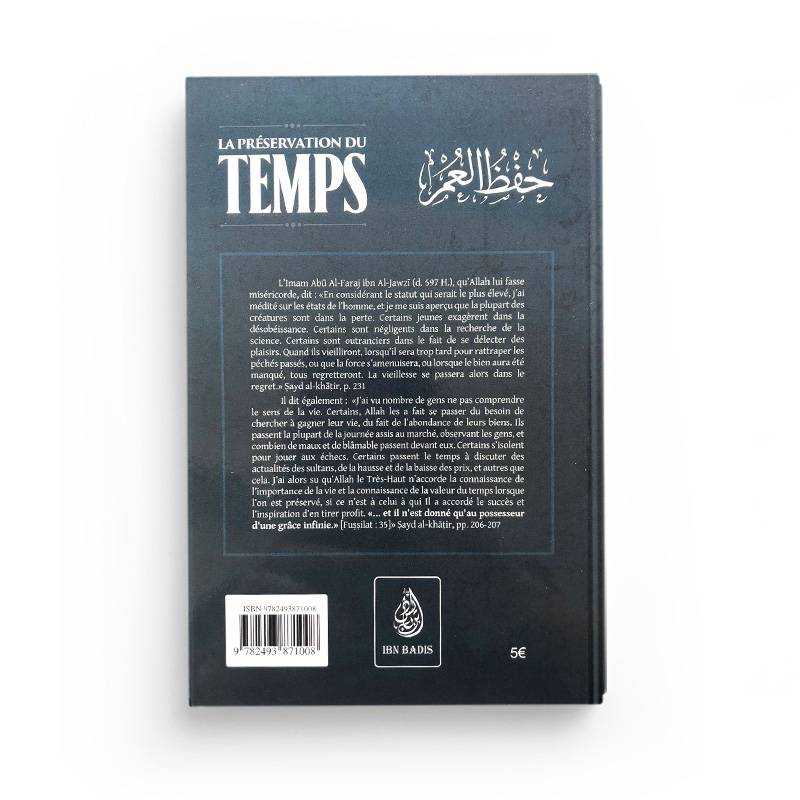 Verso du livre : La Préservation Du Temps - Abū Al-Faraj Ibn Al-Jawzī - Ibn Badis Éditions
