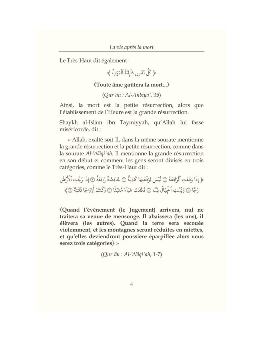 La vie après la mort (Tiré d'Al-Irshad) - Shaykh Al-Fawzân - Al Bayyinah Iqra Livre > Islam > Foi et Spiritualité 9782911509896 Librairie Musulmane Al-imen