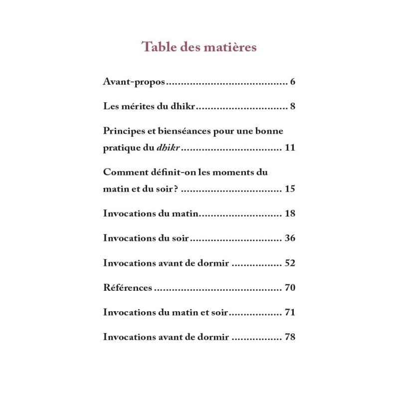 Le dhikr du matin et du soir tiré du Coran et de la Sunna - Sa‘îd al-Qahtânî Al-Hadîth Livres > Islam > Invocations (Dou'as) Librairie Musulmane Al-imen
