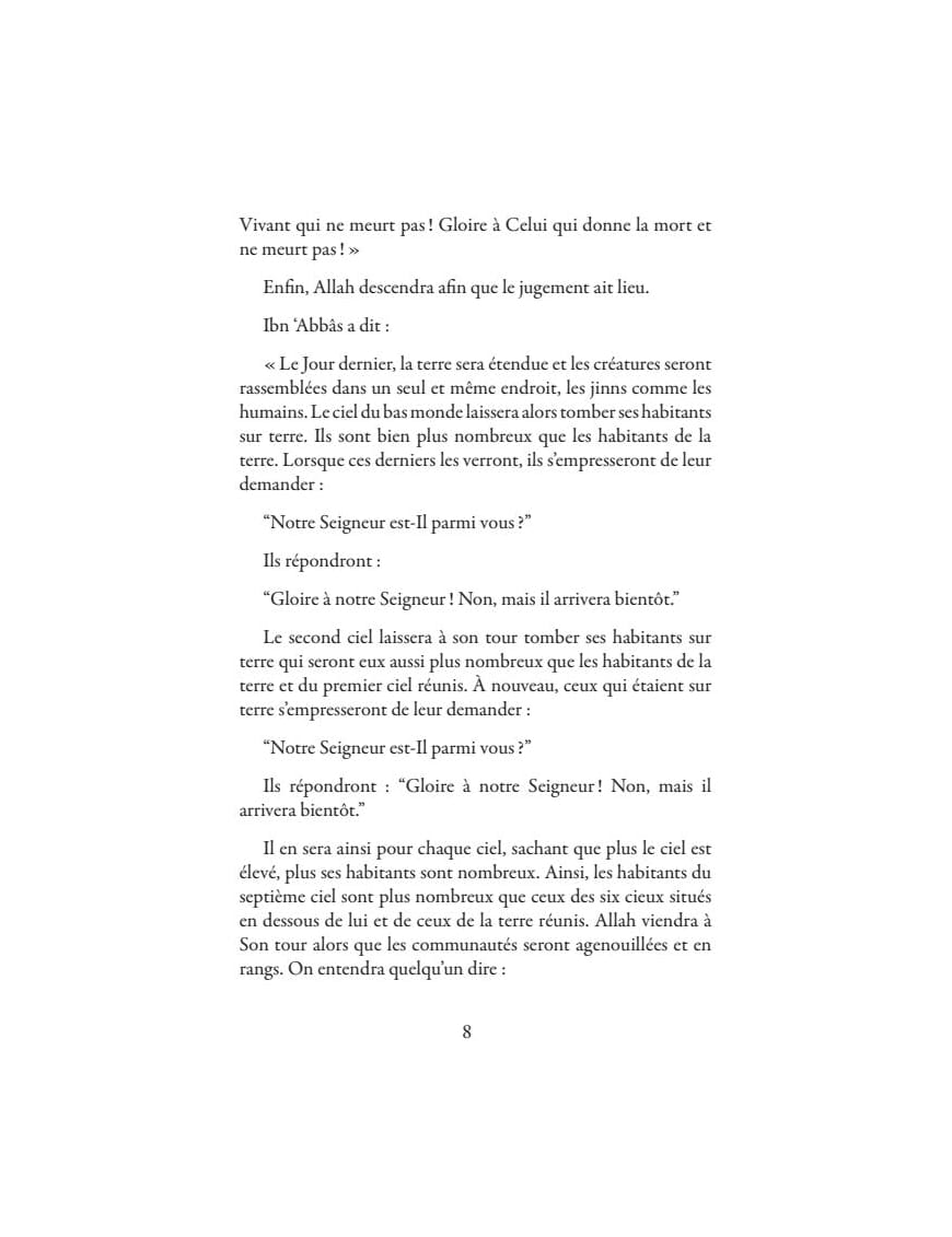 Le Jugement Dernier - Ibn Kathir - MuslimLife - Éditions Universel Universel Livre > Islam > Prophètes et Compagnons 9782911546105 Librairie Musulmane Al-imen