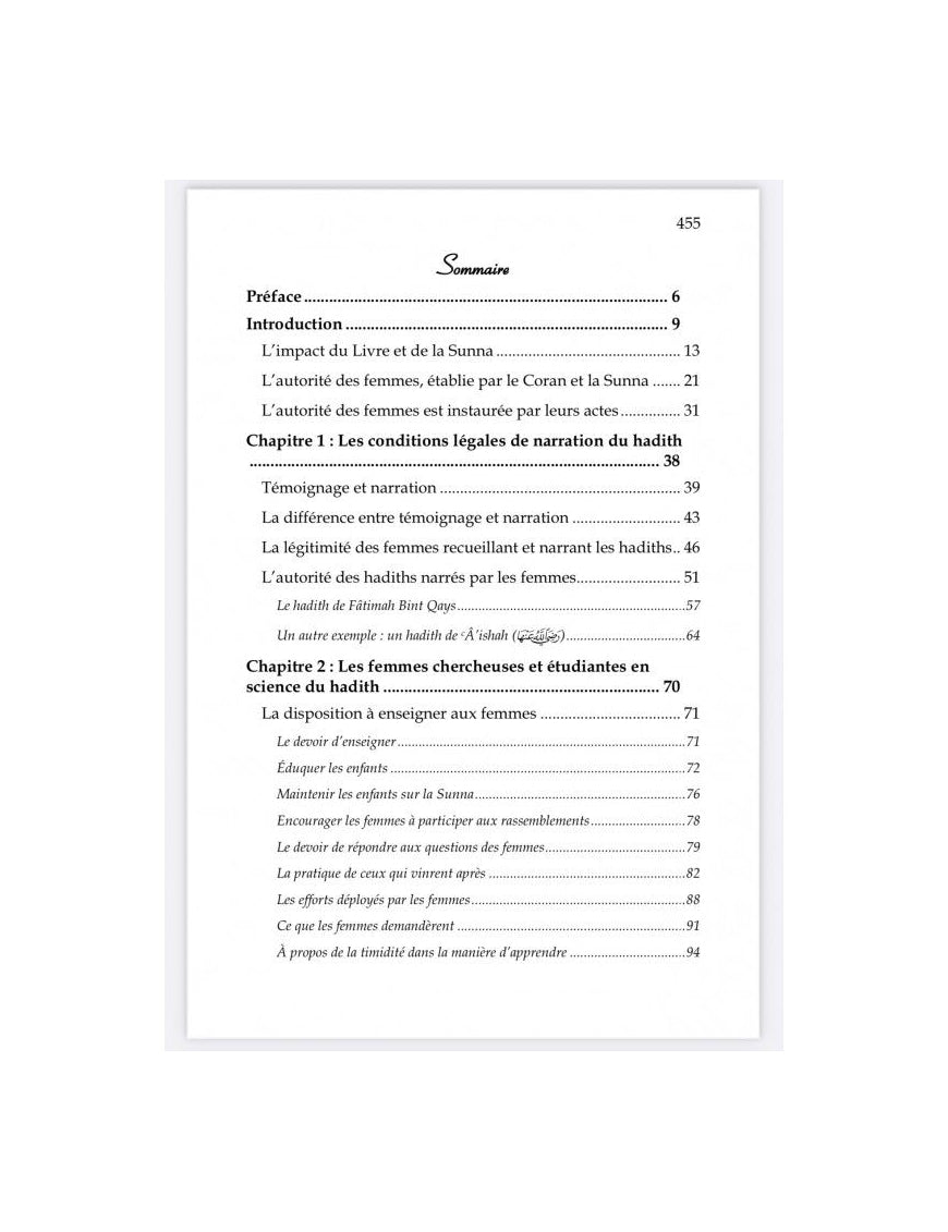 Les femmes savantes du Hadith - Al Muhaddithat - al imam - Éditions Al Imam