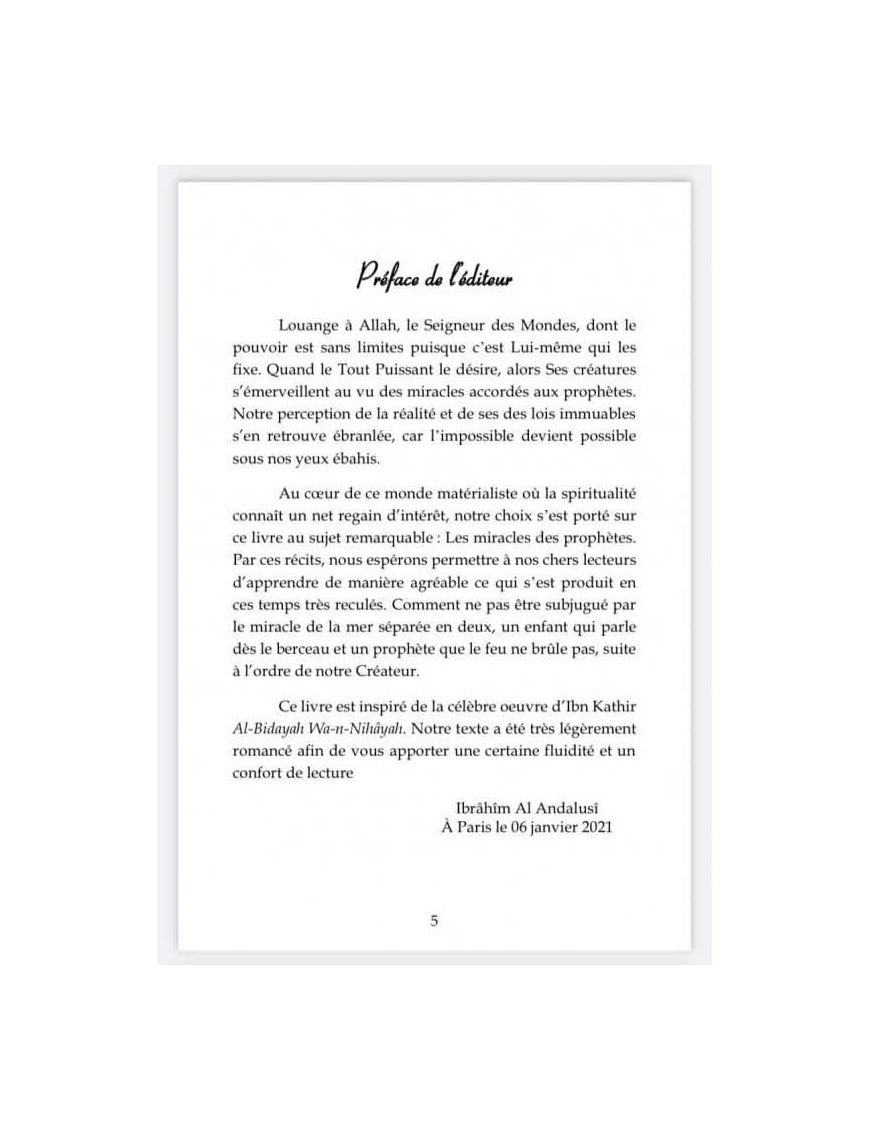 Les miracles des Prophètes d’après Ibn Kathîr - Sayyid Mubarak - al Imam - Éditions Al Imam