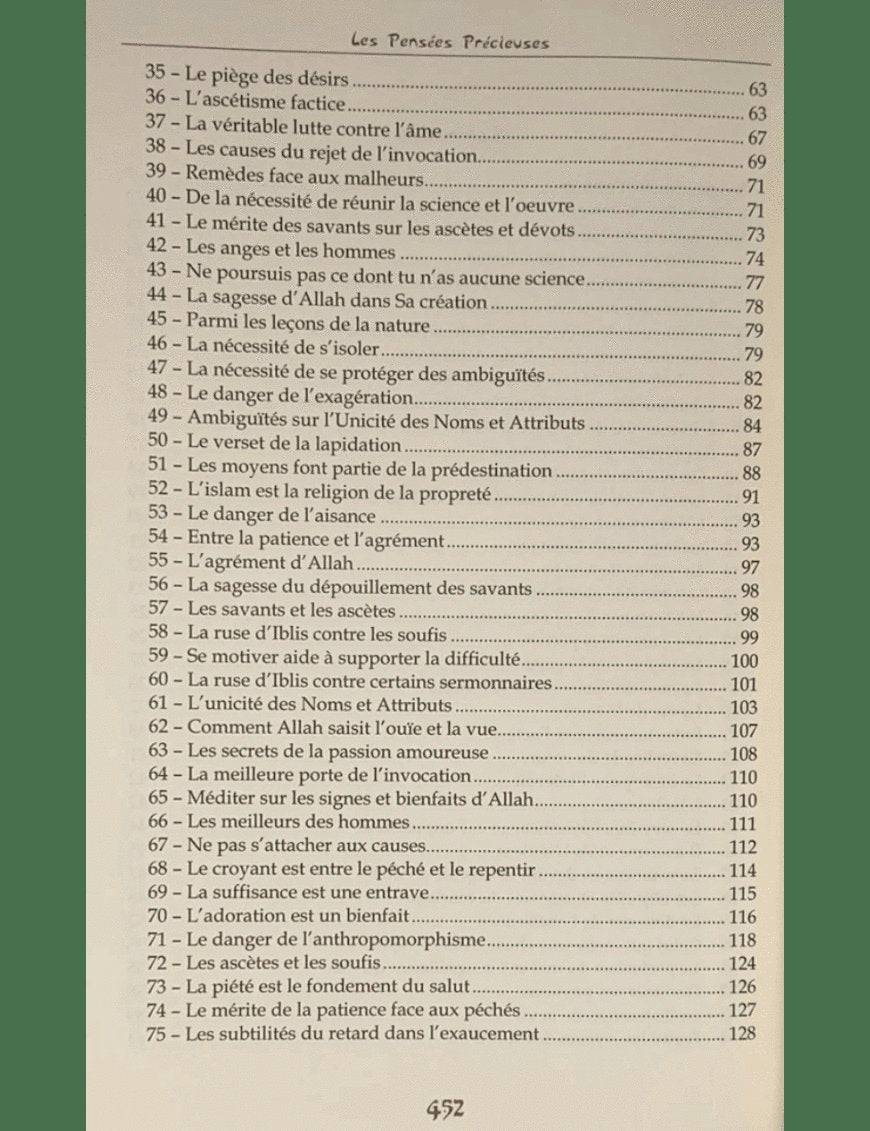 Les pensées précieuses - ibn al Jawzi - Tawbah - Éditions Tawbah Tawbah Livre > Islam > Foi et Spiritualité 9782916457260 Librairie Musulmane Al-imen