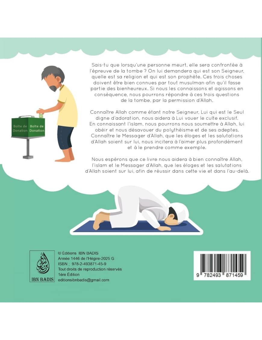 Les trois fondements pour les enfants - Arnida Sharah Auli - Ibn Badis - Ibn Badis Éditions Ibn Badis Livre Islam Enfant 9782493871459 Librairie Musulmane Al-imen