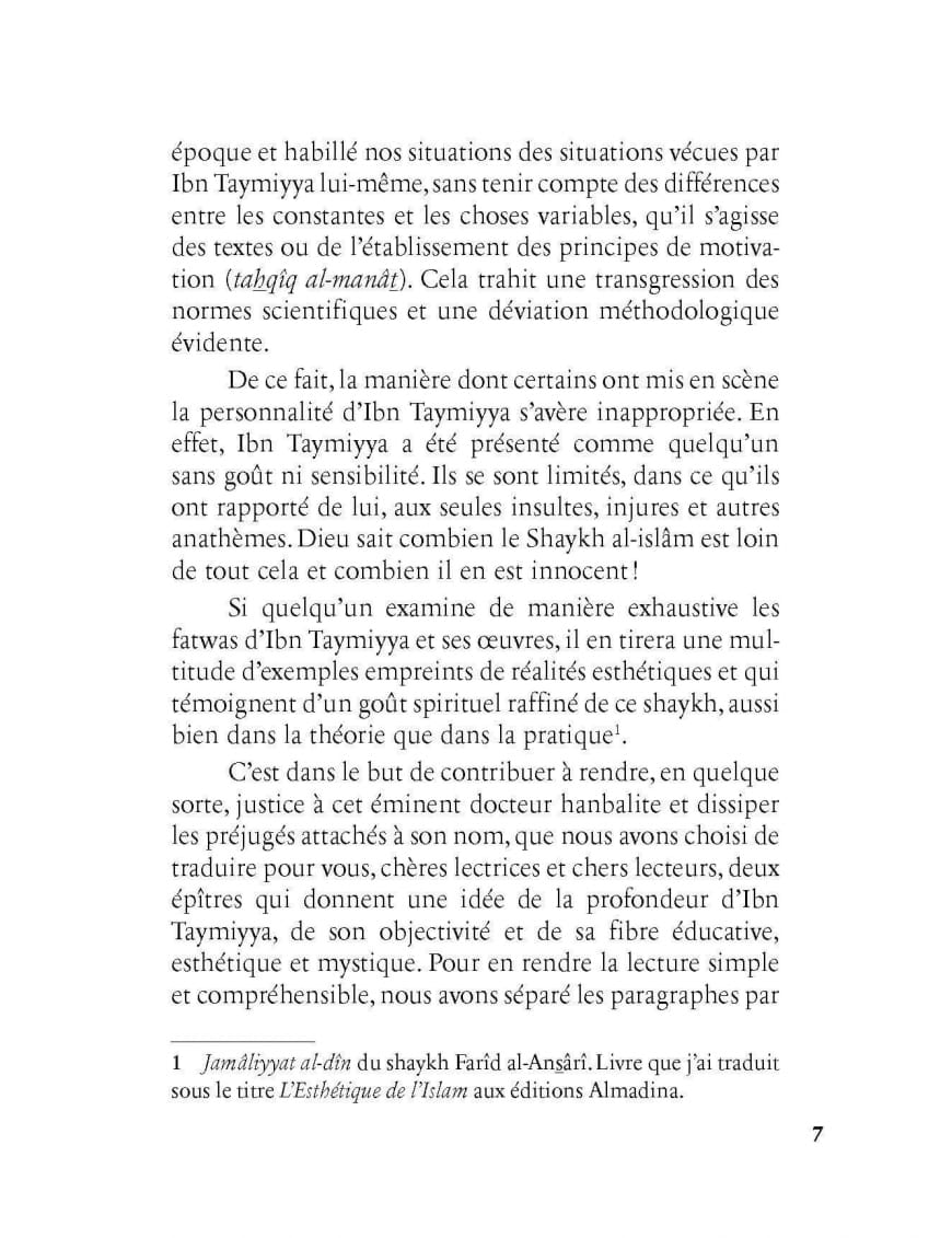 Les voies du cheminement spirituel - Ibn Taymiyyah - Al Bayyinah Al-Bayyinah Livre > Islam > Foi et Spiritualité 9782902526147 Librairie Musulmane Al-imen