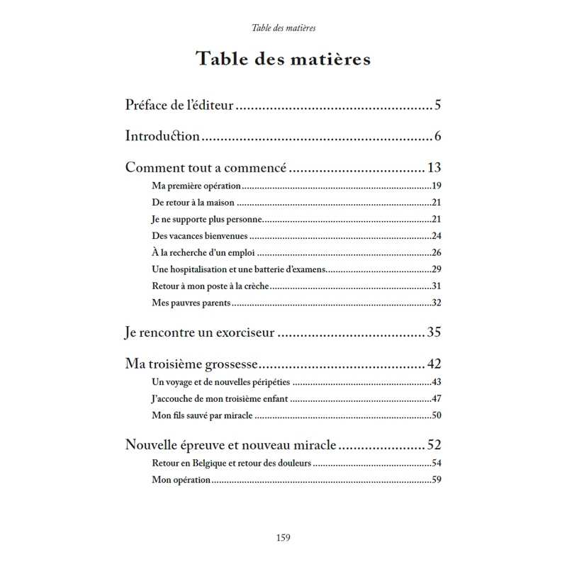 Table des matières : L’espoir face aux épreuves par Amel S. - Éditions Al-Hadîth