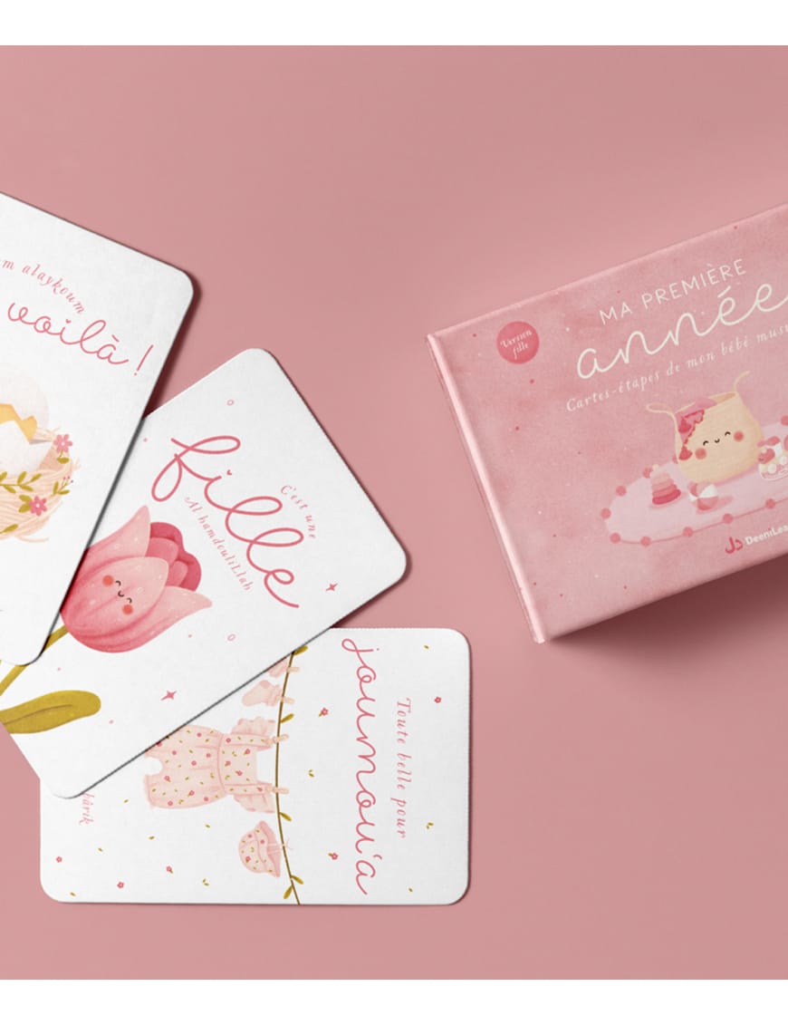 Ma première année - Cartes-étapes de mon bébé musulman (version fille) - DeeniLearn - DeeniLearn DeeniLearn Jeu Islam 9782931241196 Librairie Musulmane Al-imen
