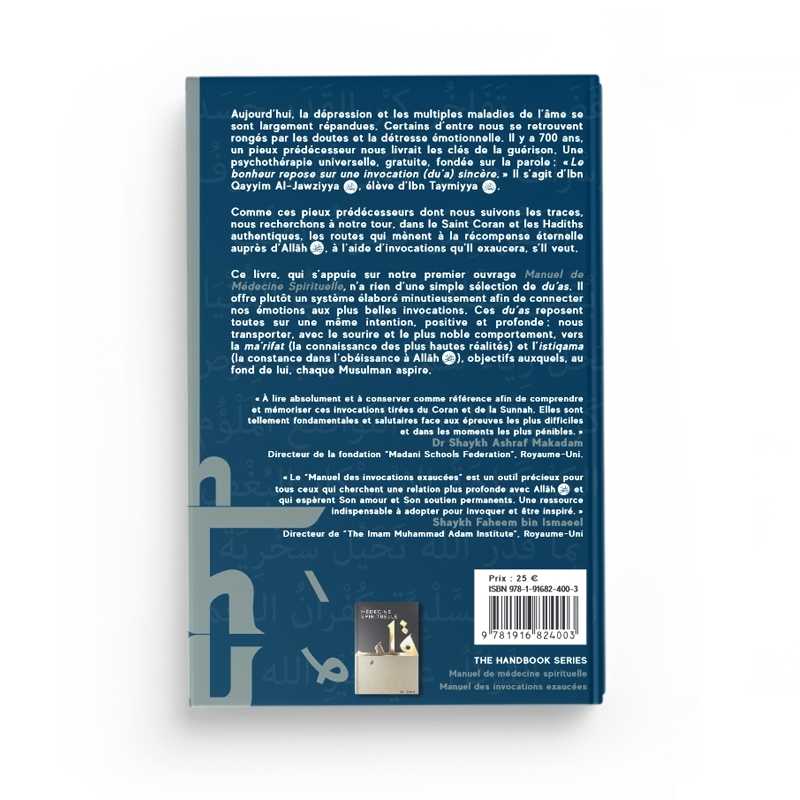 Verso du livre : Manuel des invocations exaucées - Jamal Ibn Daud Parekh - Éditions Ibn Daud