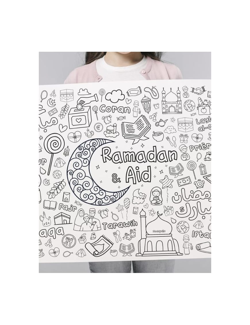Mon Grand Poster "Ramadan & Aid" à colorier - DeeniLearn - DeeniLearn DeeniLearn Livre Islam Enfant 9782931241011 Librairie Musulmane Al-imen