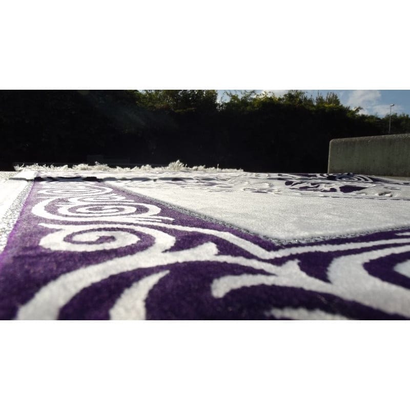 Tapis de Prière - Fond Sable - Motif fleurs - couleur Violet Sombre Sana Tapis de prière > Velours 3700495403689 Librairie Musulmane Al-imen