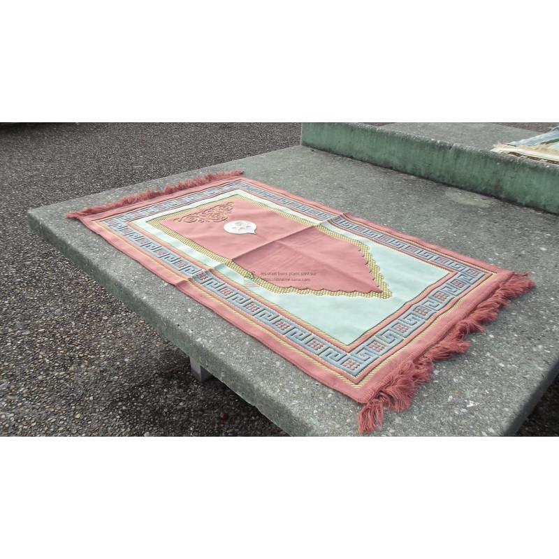 Tapis de prières avec boussole intégrée +mode d'emploi - COULEUR SAUMON Al - imen