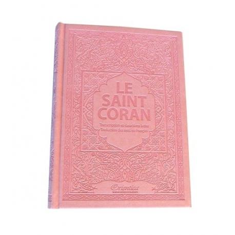 le-saint-coran-arabe-francais-phonetique-couverture-en-cuir-daim-couleur-rose-clair